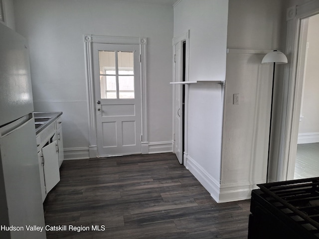 interior space featuring dark hardwood / wood-style floors