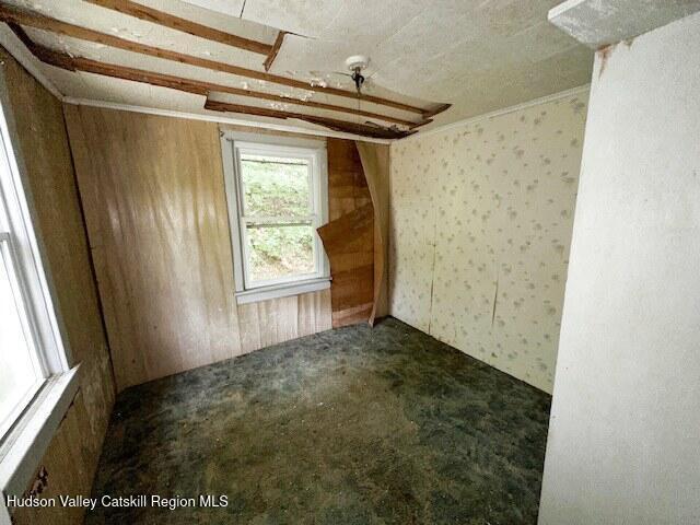 818 Cauterskill Rd, Catskill, NY 12414 - empty room with carpet and wallpapered walls