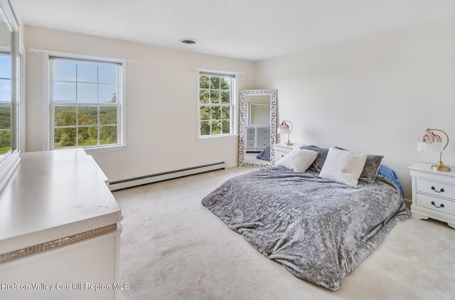 825 County Route 403, Greenville, NY 12083 - bedroom with baseboard heating and carpet flooring