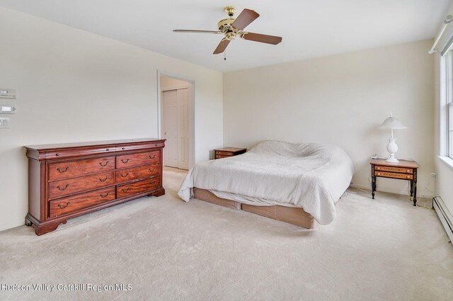 825 County Route 403, Greenville, NY 12083 - bedroom featuring carpet floors and ceiling fan
