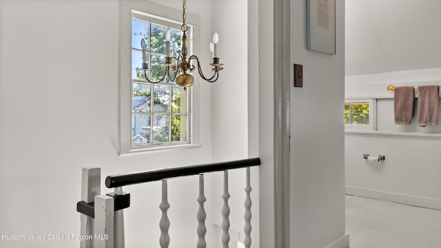 7 Paul Ave, Hudson, NY 12534 - detailed view of baseboards and a chandelier
