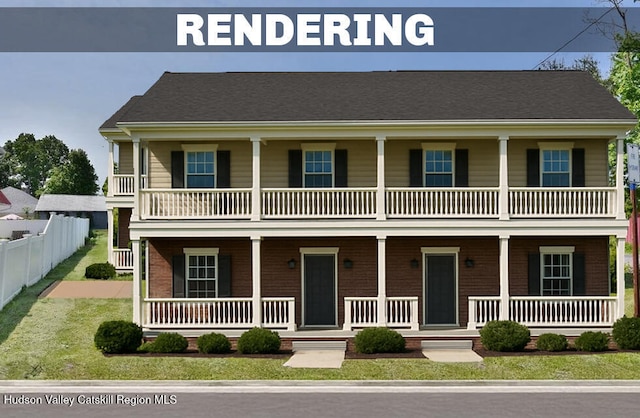 38 Emerick St, Kingston, NY 12401 - multi unit property featuring a balcony and covered porch
