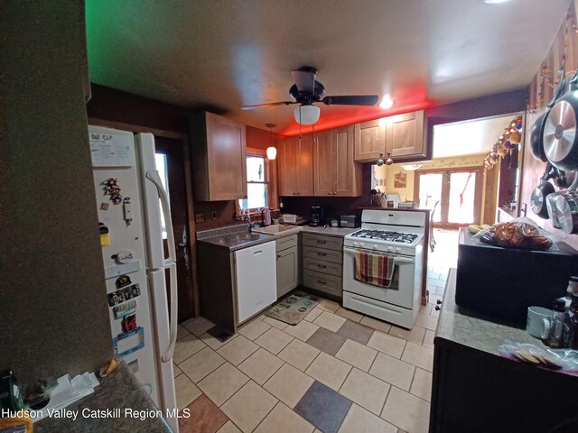 dining area with light tile patterned floors