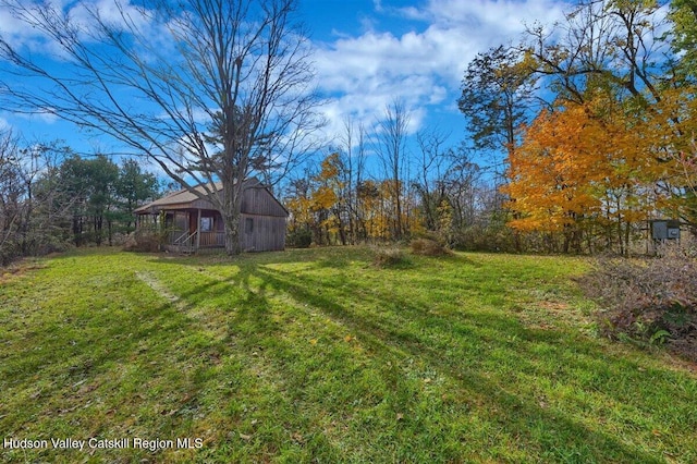 996 Dominican Ln, Saugerties, NY 12477 - view of grassy yard with a barn and an outdoor structure