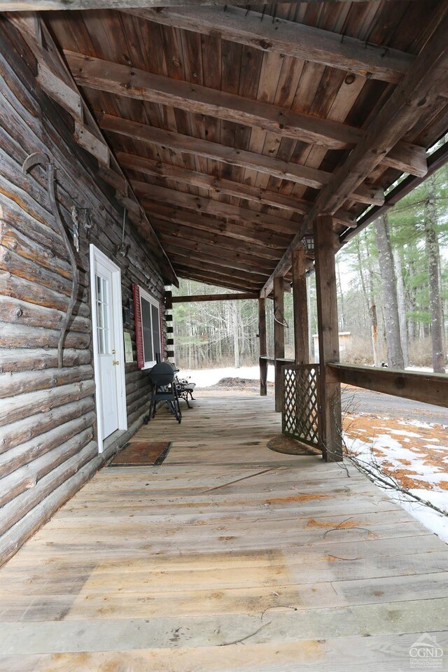 454 Niles Rd, Medusa, NY 12120 - view of wooden terrace