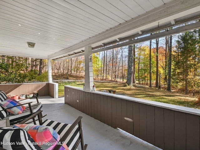 view of patio / terrace with a porch