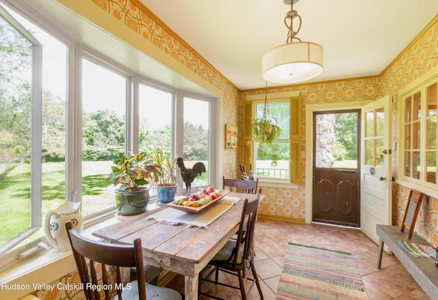 view of sunroom