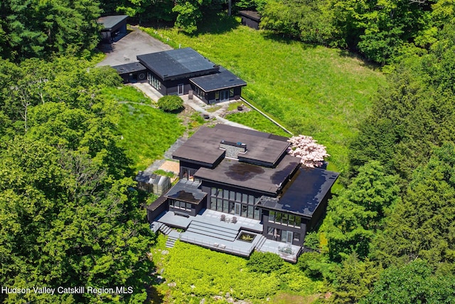 5015 Crow Hill Rd, Austerlitz, NY 12165 - view from above of property with a heavily wooded area
