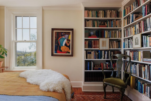 152 William St, Catskill, NY 12414 - bedroom with crown molding, wood finished floors, and baseboards