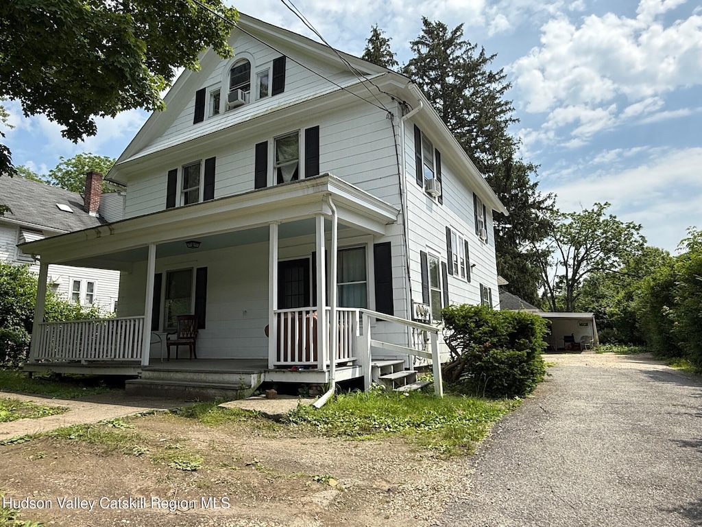 5846 Elm Ave S, Millerton, NY 12546 - view of front facade featuring a porch and driveway