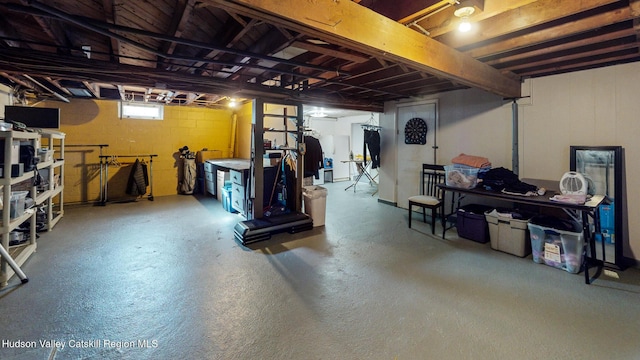 view of basement