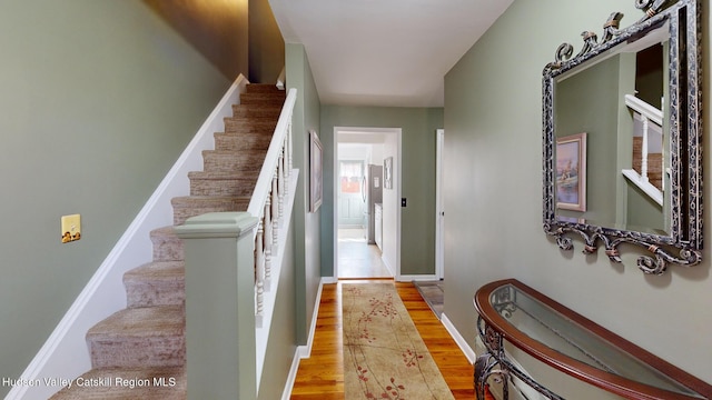 entryway featuring light hardwood / wood-style floors