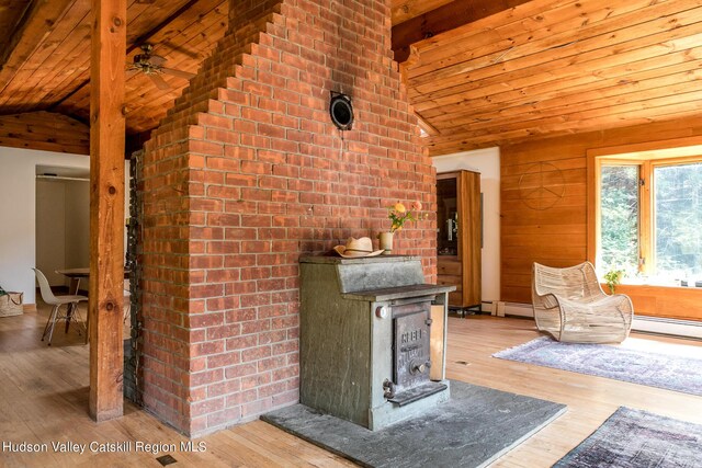 view of patio / terrace featuring ceiling fan and a wooden deck