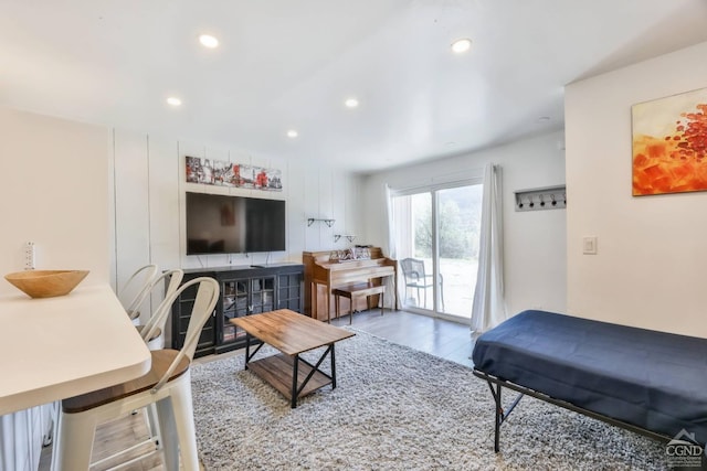 59 Scribner Hollow Rd # B-2, Hunter, NY 12442 - living room with wood finished floors and recessed lighting