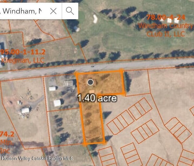 183 S St, Windham, NY 12496 - aerial view of property's location with property parcel outlined