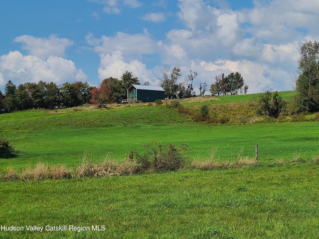 view of yard featuring a rural view