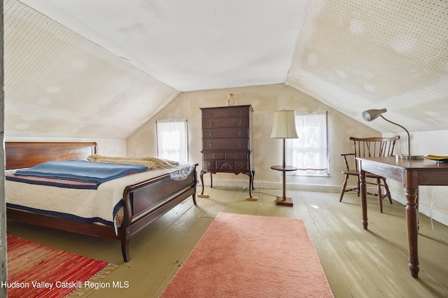 55 Church Ave, Germantown, NY 12526 - bedroom featuring wood-type flooring and lofted ceiling