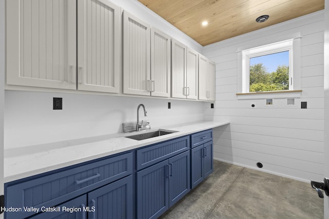 1248 Albany Post Rd, Gardiner, NY 12525 - laundry room featuring cabinet space, wooden ceiling, recessed lighting, and hookup for an electric dryer