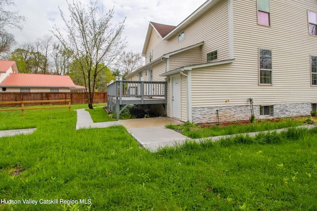 7180 Rte 209, Wawarsing, NY 12489 - view of yard with a wooden deck