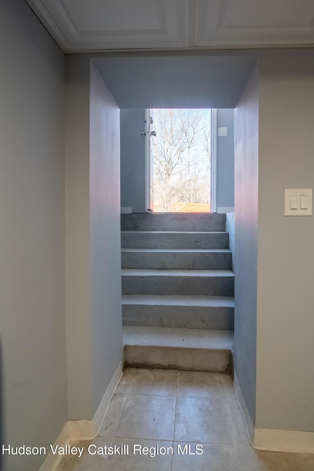 7180 Rte 209, Wawarsing, NY 12489 - stairway featuring baseboards