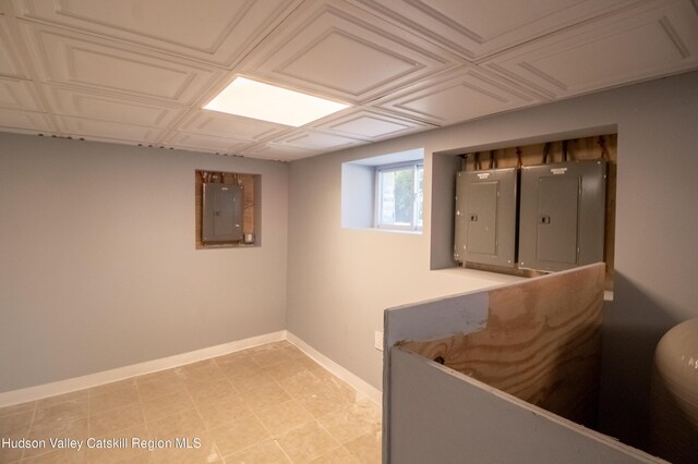 laundry room featuring electric panel