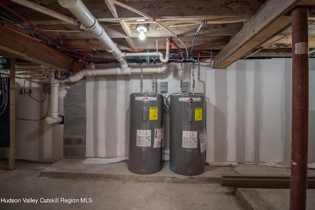7180 Rte 209, Wawarsing, NY 12489 - unfinished below grade area featuring electric water heater