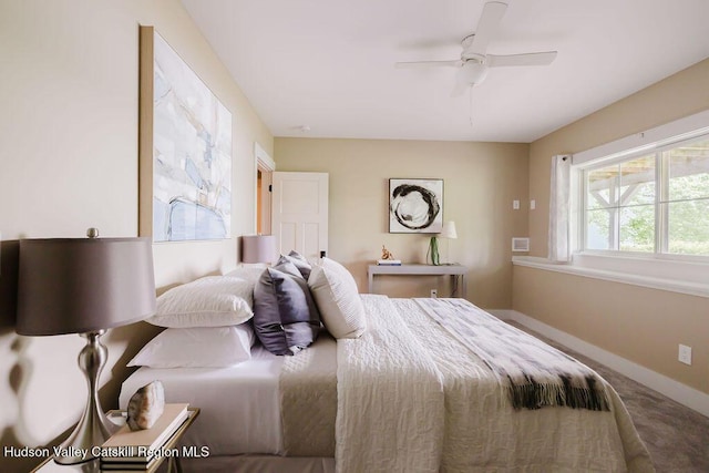 225 Lakeview Rd, Craryville, NY 12521 - carpeted bedroom with baseboards and a ceiling fan