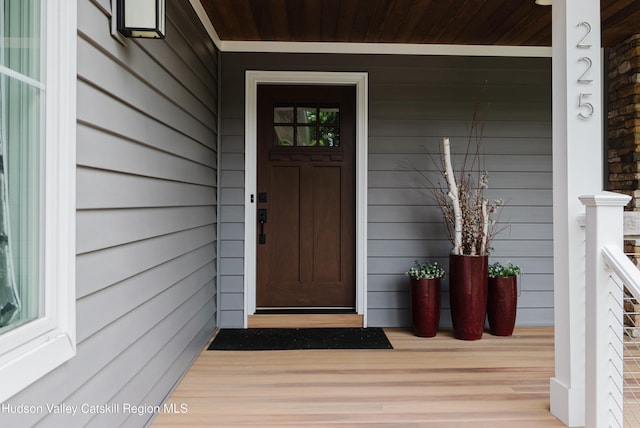225 Lakeview Rd, Craryville, NY 12521 - property entrance featuring covered porch