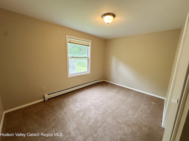 117 Sparling Rd, Saugerties, NY 12477 - unfurnished room featuring a baseboard radiator, carpet flooring, and baseboards