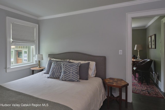 367 Cushetunk Dr, Cochecton Center, NY 12727 - bedroom with ornamental molding, wood finished floors, and baseboards