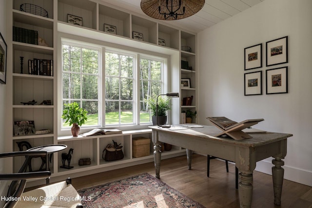 245 Brown Rd, Olivebridge, NY 12461 - home office with wood finished floors and built in features