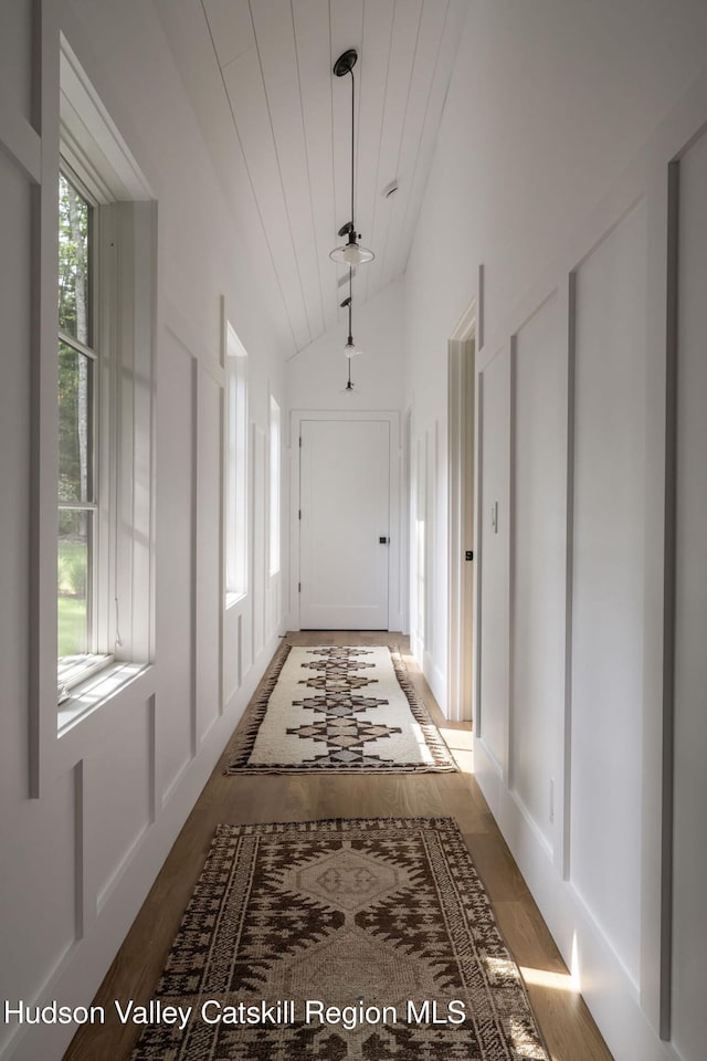 245 Brown Rd, Olivebridge, NY 12461 - corridor with wood finished floors and lofted ceiling