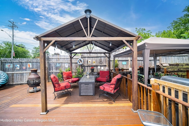 2-6 Old Firehouse Rd, Plattekill, NY 12568 - deck with a gazebo