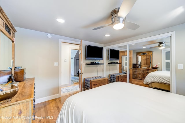 2-6 Old Firehouse Rd, Plattekill, NY 12568 - bedroom featuring light wood-style flooring and recessed lighting