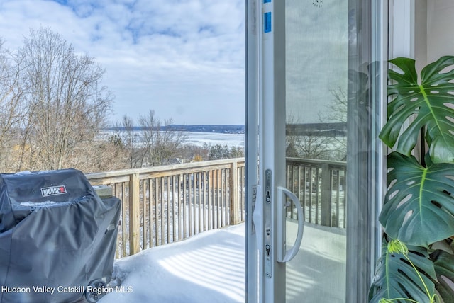 balcony with area for grilling