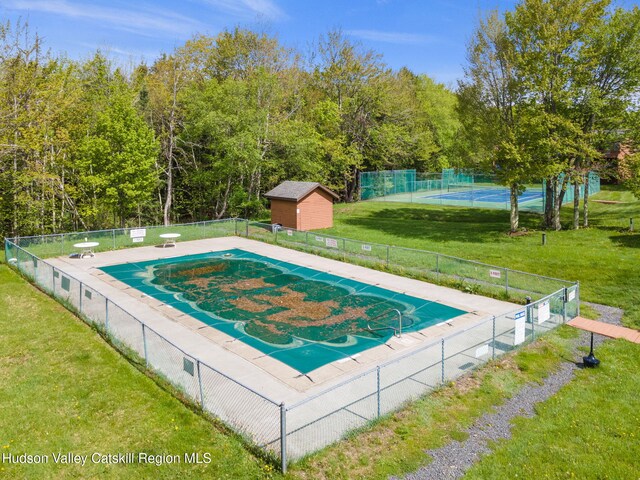 11 Quads Way, Windham, NY 12496 - view of swimming pool featuring an outdoor structure
