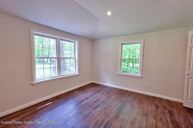 534 Rte 145, Cairo, NY 12413 - empty room featuring dark wood-type flooring, baseboards, and recessed lighting