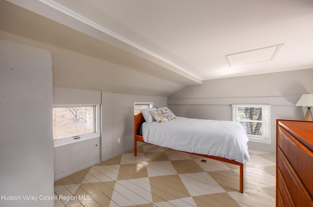 592 County Route 6, High Falls, NY 12440 - bedroom with attic access and vaulted ceiling