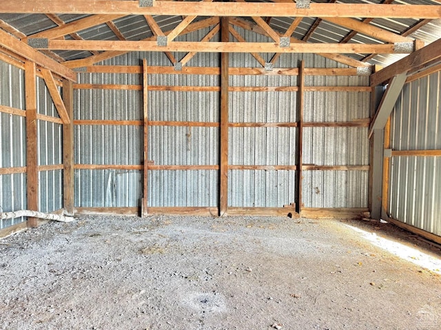 miscellaneous room featuring vaulted ceiling