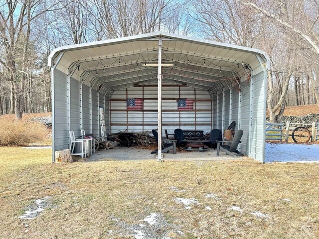 view of outbuilding featuring a detached carport