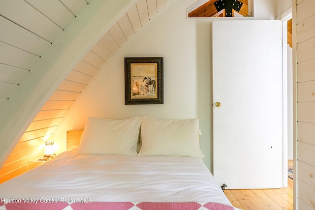 51 Mountain Valley Rd, Boiceville, NY 12412 - bedroom with wood finished floors, lofted ceiling, and wood ceiling