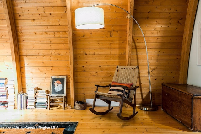 51 Mountain Valley Rd, Boiceville, NY 12412 - living area featuring wood-type flooring and wooden walls