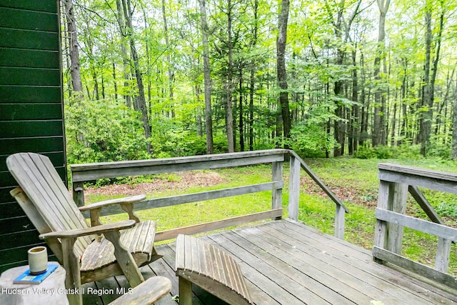 51 Mountain Valley Rd, Boiceville, NY 12412 - deck featuring a view of trees