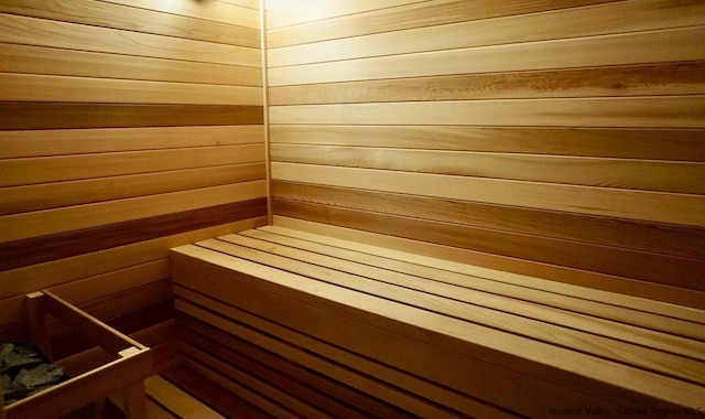 view of sauna