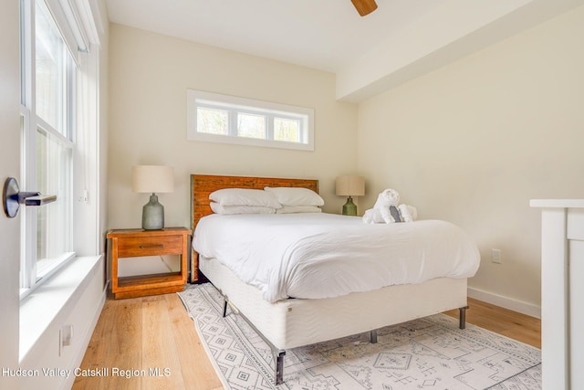 51 Houtman Rd, Saugerties, NY 12477 - bedroom featuring light wood-style floors, baseboards, and ceiling fan