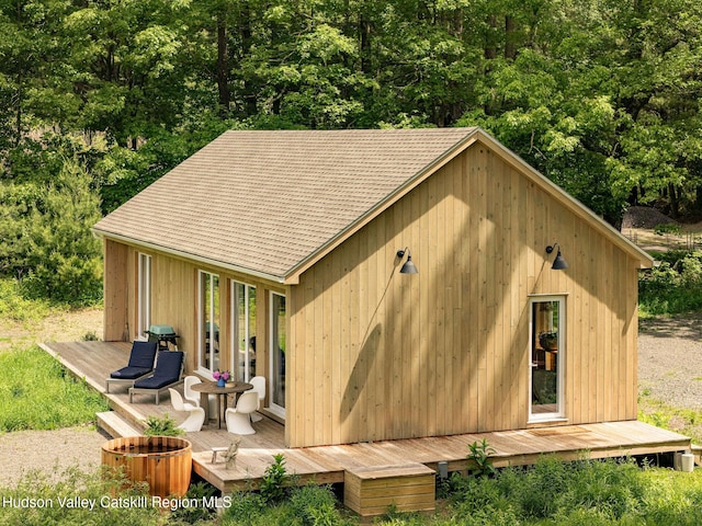 129 Krum Rd, Kerhonkson, NY 12446 - view of outdoor structure featuring a wooded view