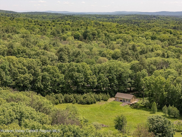 129 Krum Rd, Kerhonkson, NY 12446 - aerial view of property and surrounding area featuring a heavily wooded area