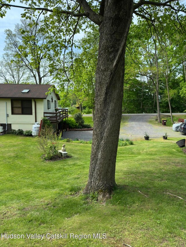 51 Patroon St, Claverack-Red Mills, NY 12513 - view of green lawn featuring a deck