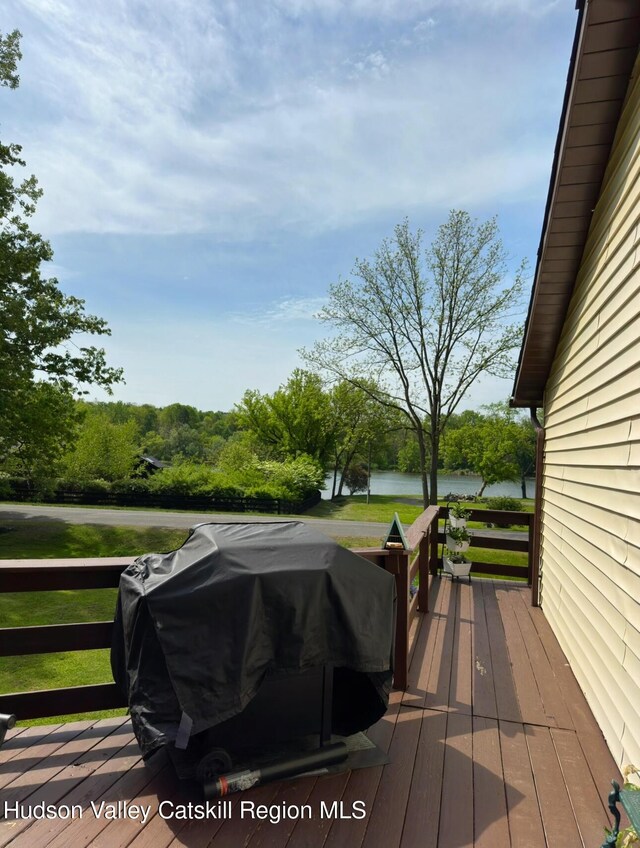 51 Patroon St, Claverack-Red Mills, NY 12513 - deck with a water view and area for grilling