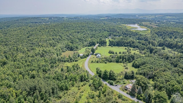 aerial view of a heavily wooded area